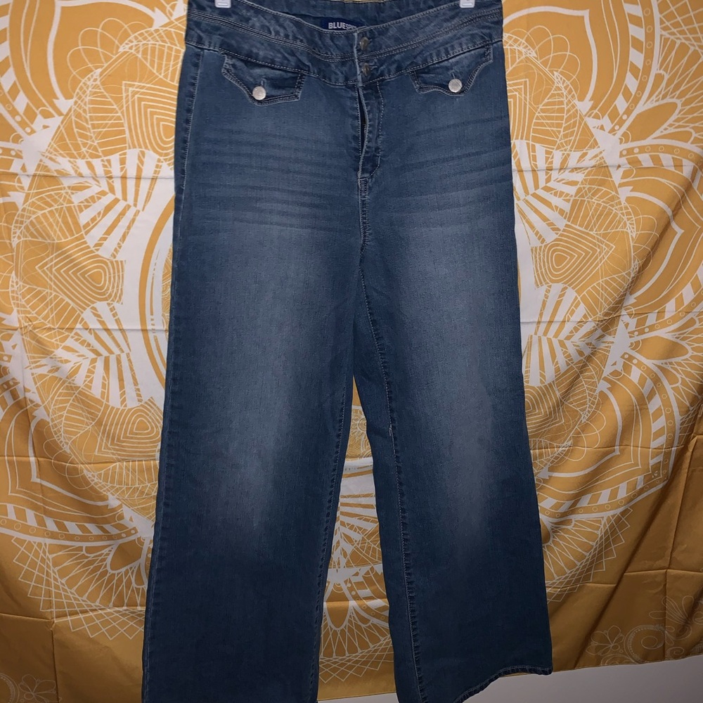 blue spice wide leg jeans